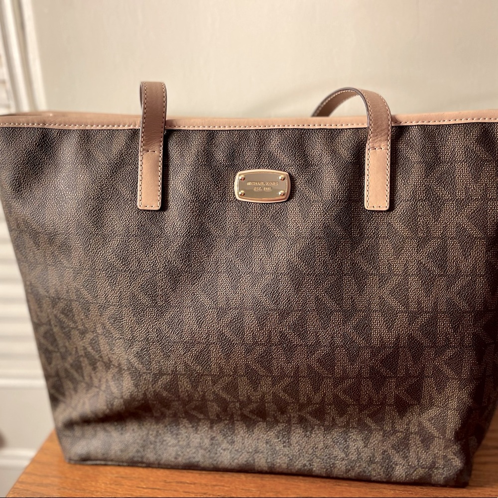 Michael Kors MK Signature large laptop bag. Gently used.